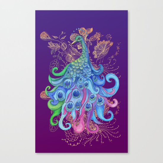 Peaceful Peacock Canvas Print