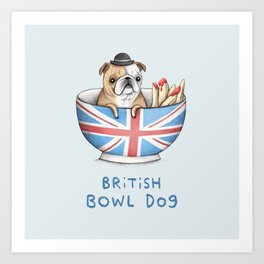 British Bowl Dog Art Print