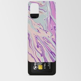 Purple Liquid Marble Swirls Android Card Case