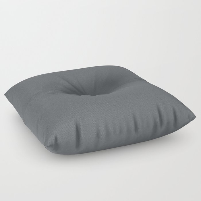Dark Lead Gray Solid Color Pairs Behr Graphic Charcoal N500-6 Accent Shade / Hue / All One Colour Floor Pillow