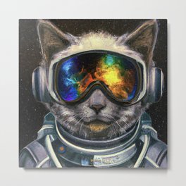 Astro Cat Metal Print