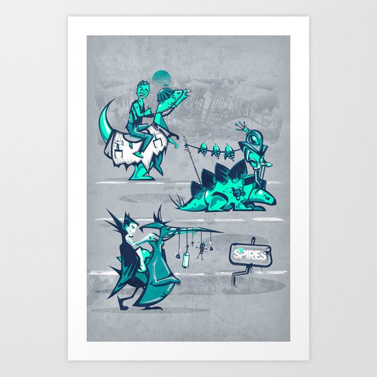 Post Human Caravan Art Print