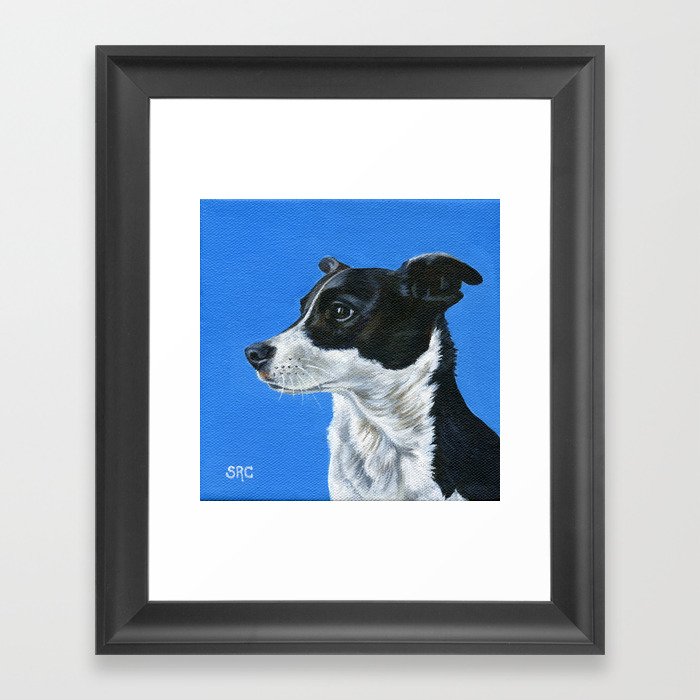 Jack Russell Oil Painting Print Framed Art Print By