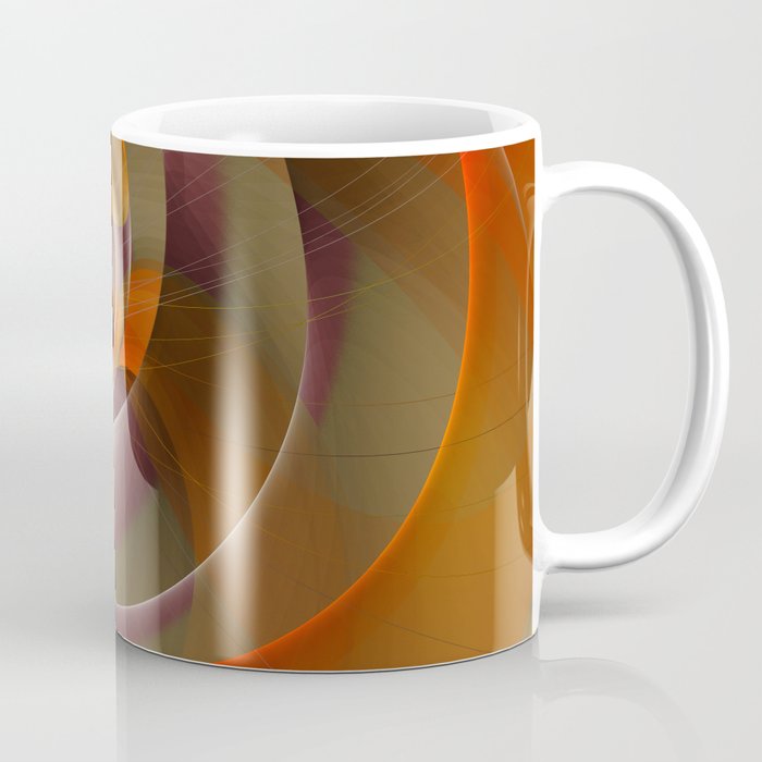 Yellow Spirals Coffee Mug