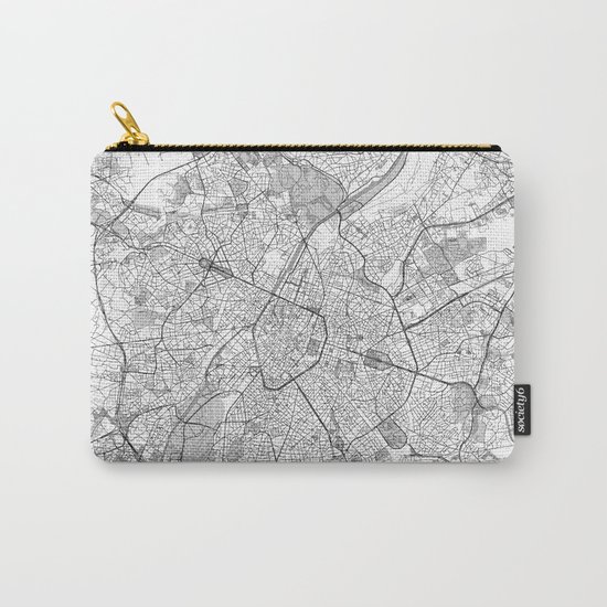Brussels Map Line Carry-All Pouch