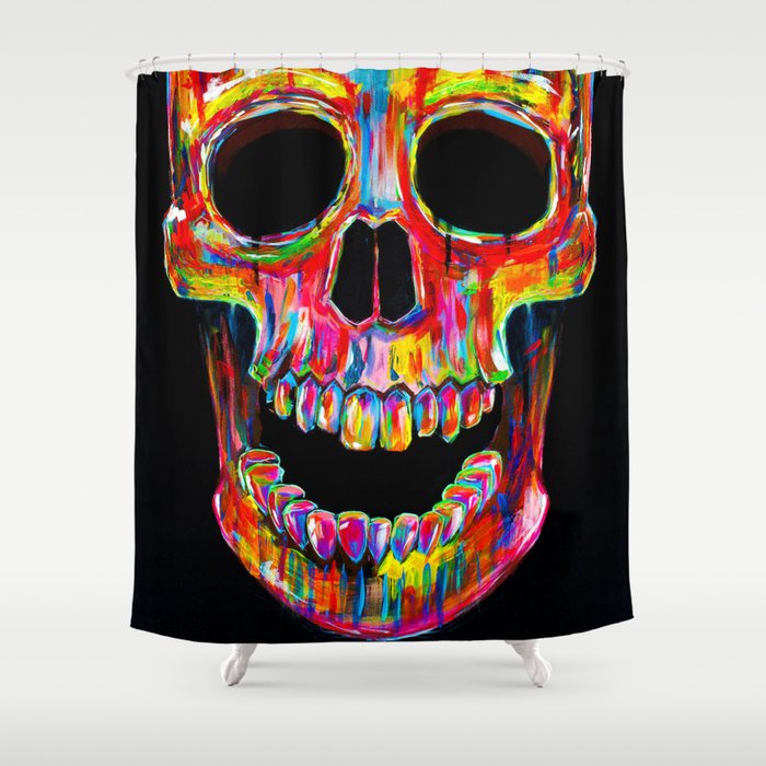 Chromatic Skull Shower Curtain