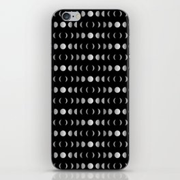 Celestial Moon phases in silver	 iPhone Skin