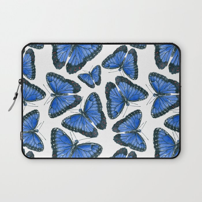 Blue morpho butterfly pattern design Laptop Sleeve