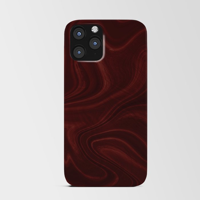 Maroon Swirl Marble iPhone Card Case