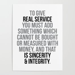 Real Service Quotes, Office Decor, Office Wall Art, Office Art, Office Gifts Poster