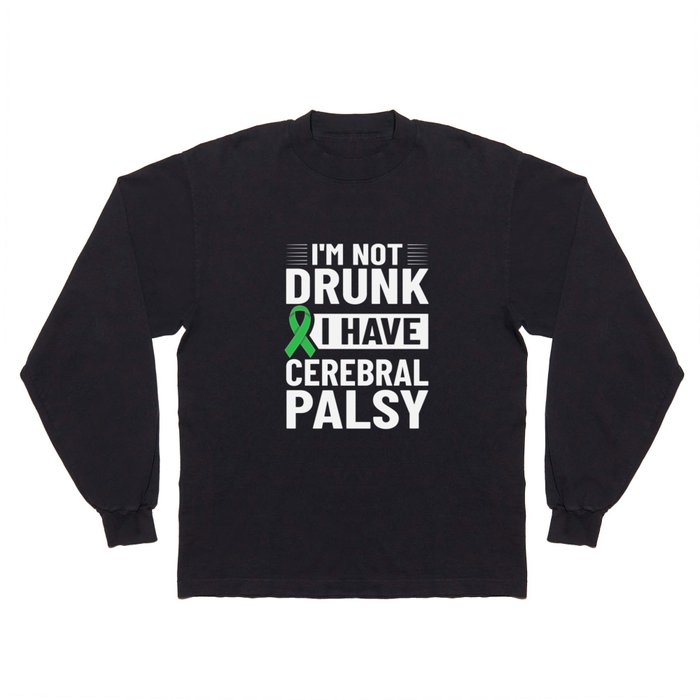 Cerebral Palsy Green Ribbon Brain Damage Awareness Long Sleeve T Shirt