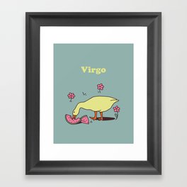 Virgo Zodiac Goose Framed Art Print