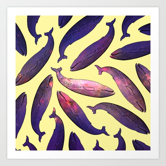 whales are the universe Art Print