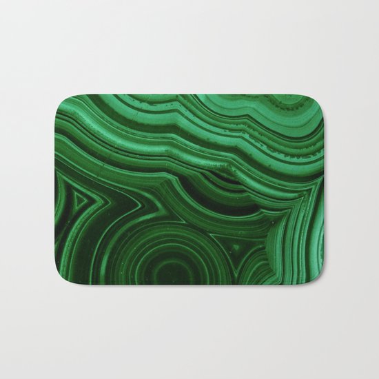 GREEN MALACHITE STONE PATTERN Bath Mat