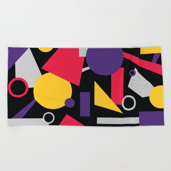 Geometric cocktail Beach Towel