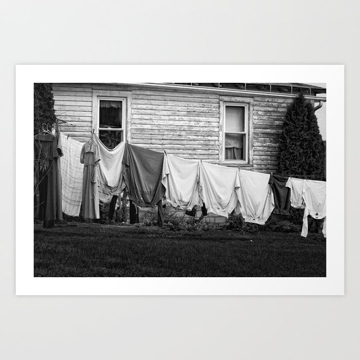 Amish Laundry Art Print