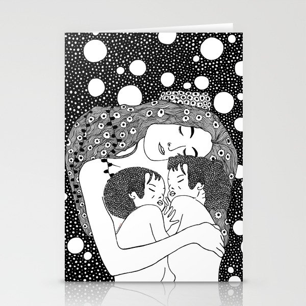 Gustav Klimt - Motherhood (mother and two sons) Stationery Cards