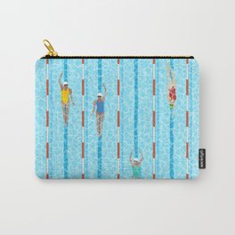 SWIMMERS Carry-All Pouch | Swimming, Pattern, Art, People, Swimmers, Homedecor, Bathingsuits, Fashion, Pool, Tableware 