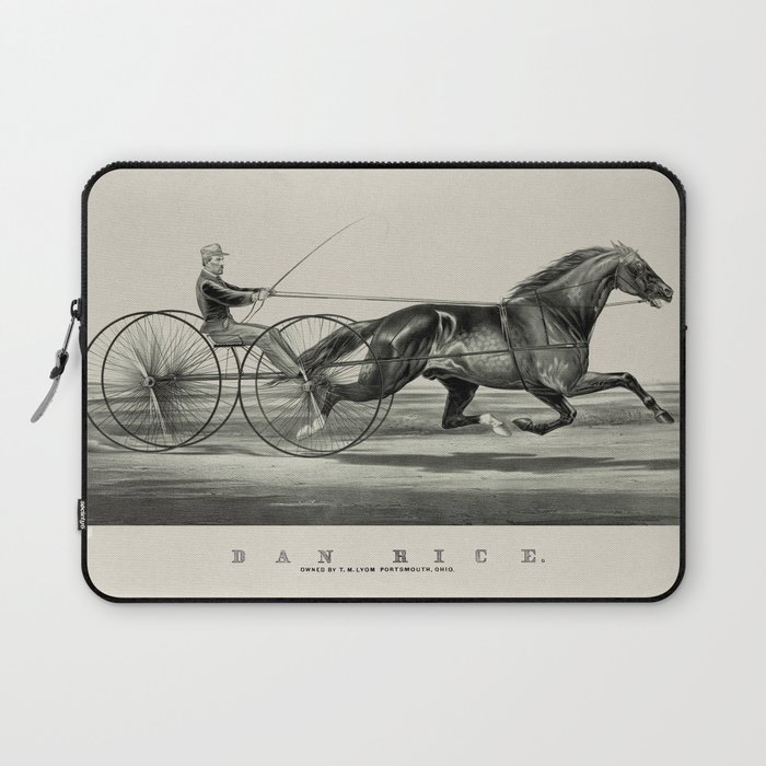 Vintage Horse Race Lithograph Laptop Sleeve