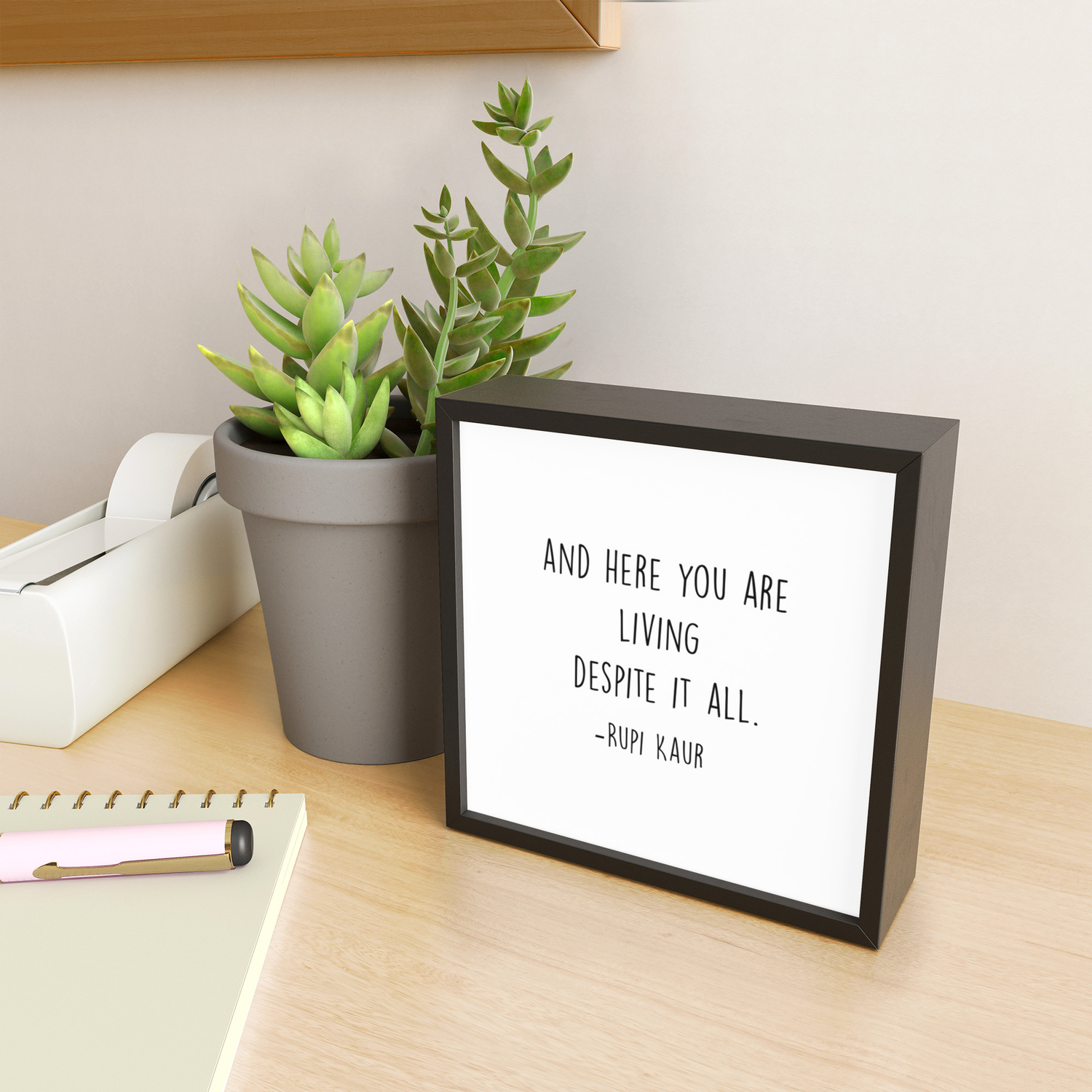 Here You Are Living Despite It All Framed Mini Art Print By Socoart Society6