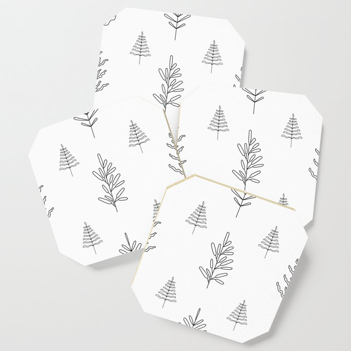 Pattern of leaves and branches Coaster