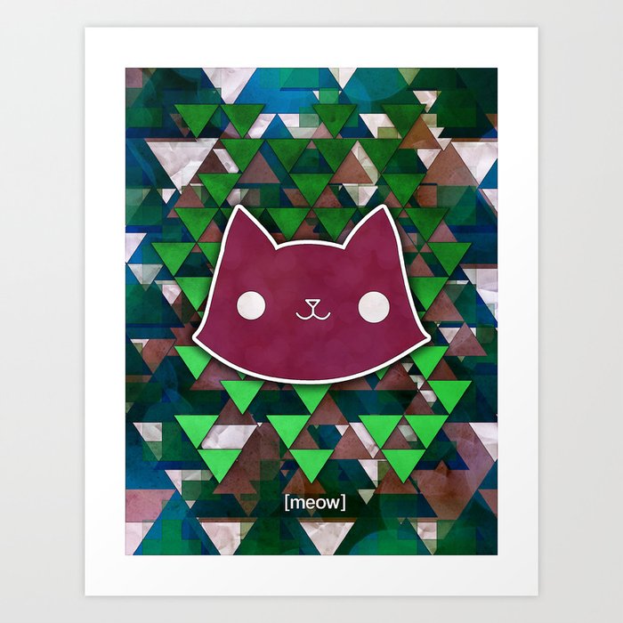 Triangle Meows Art Print
