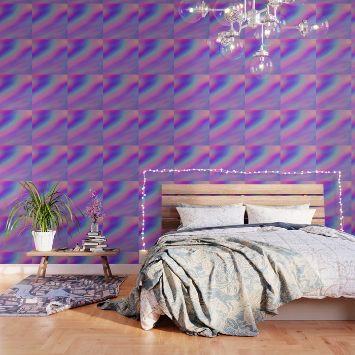 Iridescent Holographic Abstract Colorful Pattern Wallpaper By Rhnpredator Society6