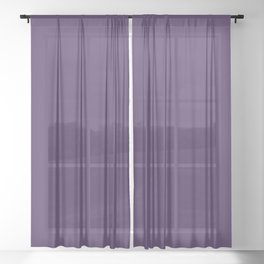 Dark Purple Solid Color 46295A - 2024 Shades - Minimal - Popular - One Hue Sheer Curtain