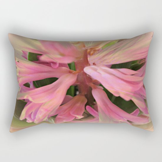 In The Pink Hyancinth Abstract Rectangular Pillow