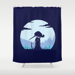 Grey Wolf Sif (Dark Souls) Shower Curtain