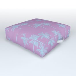 Palm Trees Pink Blue Outdoor Floor Cushion