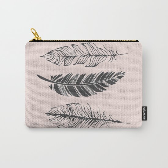 Three feathers Carry-All Pouch