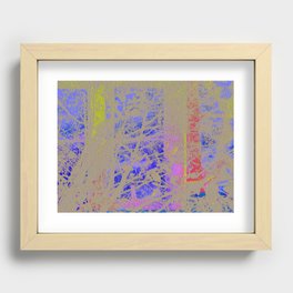 Remixed Blue Sky Abstract Landscape Recessed Framed Print