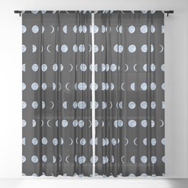 Moon Phases Sheer Curtain
