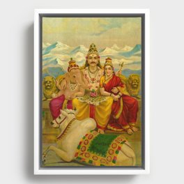 Shankar by Raja Ravi Varma Framed Canvas