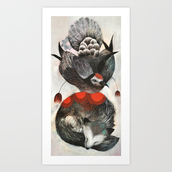 Dove & Fox Art Print