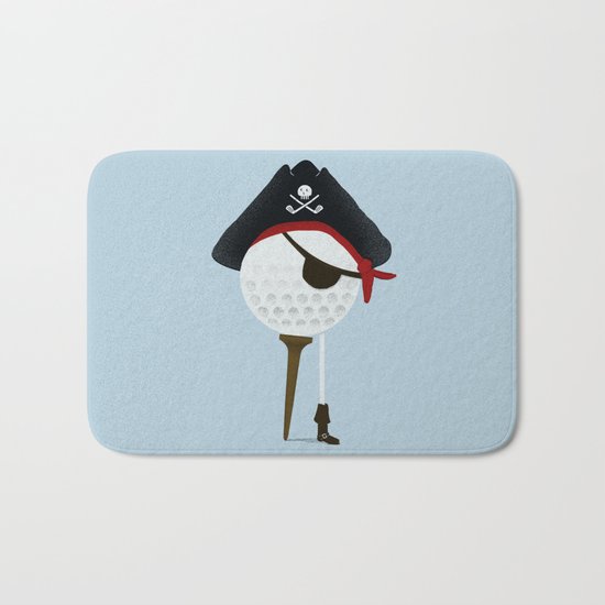 Pirate of the Open Tees Bath Mat