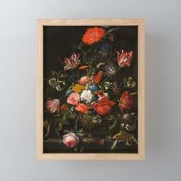Elegant Flowers Framed Mini Art Print
