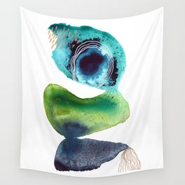 Through It All - Modern Abstract Watercolor Painting Wall Tapestry