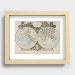 Mappe Monde, 1774 Recessed Framed Print