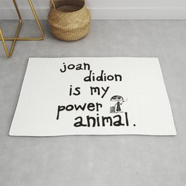 joan didion is my power animal Rug