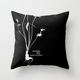 Strange Carrots _Strange But Beautiful Throw Pillow