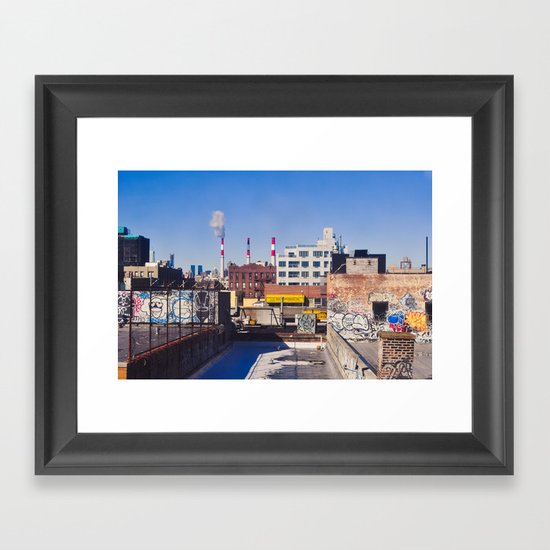 Long Island City Skyline Framed Art Print