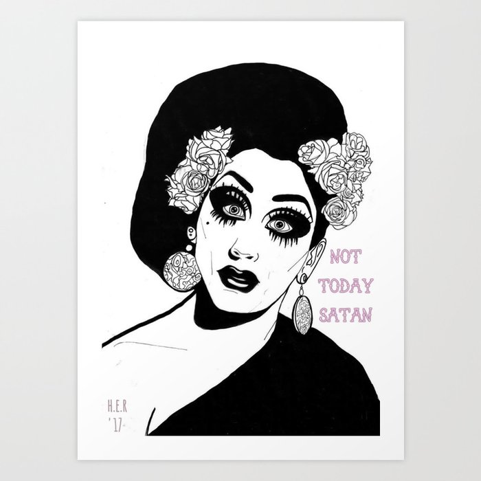 Bianca Del Rio 'Not Today Satan' RuPaul's Drag Race Poster Print Wall Art Decor 