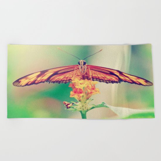 Butterfly retro Beach Towel