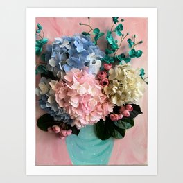 Hydrangeas in Bloom Art Print