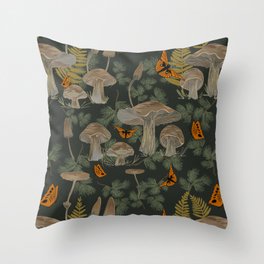 Jacqueline; Mushrooms and Mountains  Throw Pillow