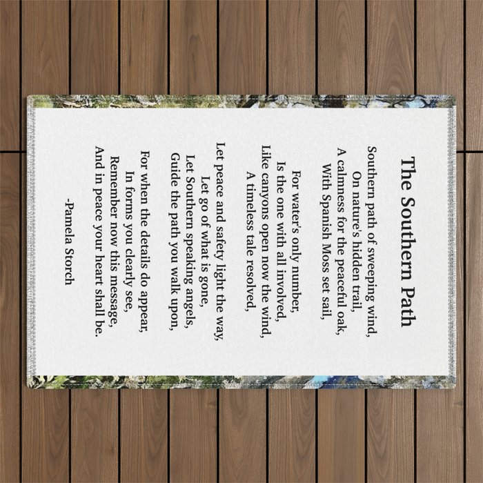 The Southern Path Poem Outdoor Rug