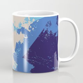 Blue Abstract Minimalist Ocean Waves Coffee Mug
