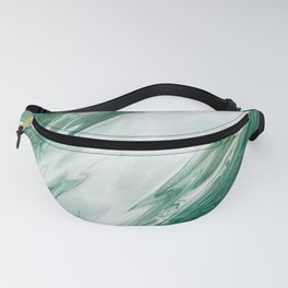 Emerald Jade Green Gold Accented Painted Marble Fanny Pack